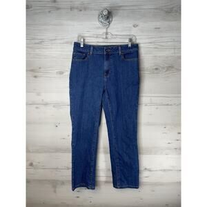 L.L.Bean Jeans Womens 10 Regular Blue Classic Fit Straight Leg‎ Denim Stretch